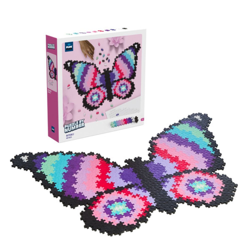 Plus Plus Puzzle dla dzieci 800 szt Motyl Układanie po numerach