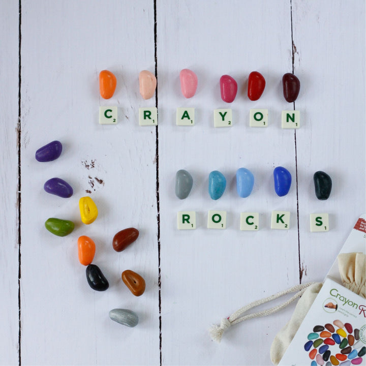 Crayon Rocks Kredki woskowe w bawełnianym woreczku 8 kolorów - 4kidspoint.pl
