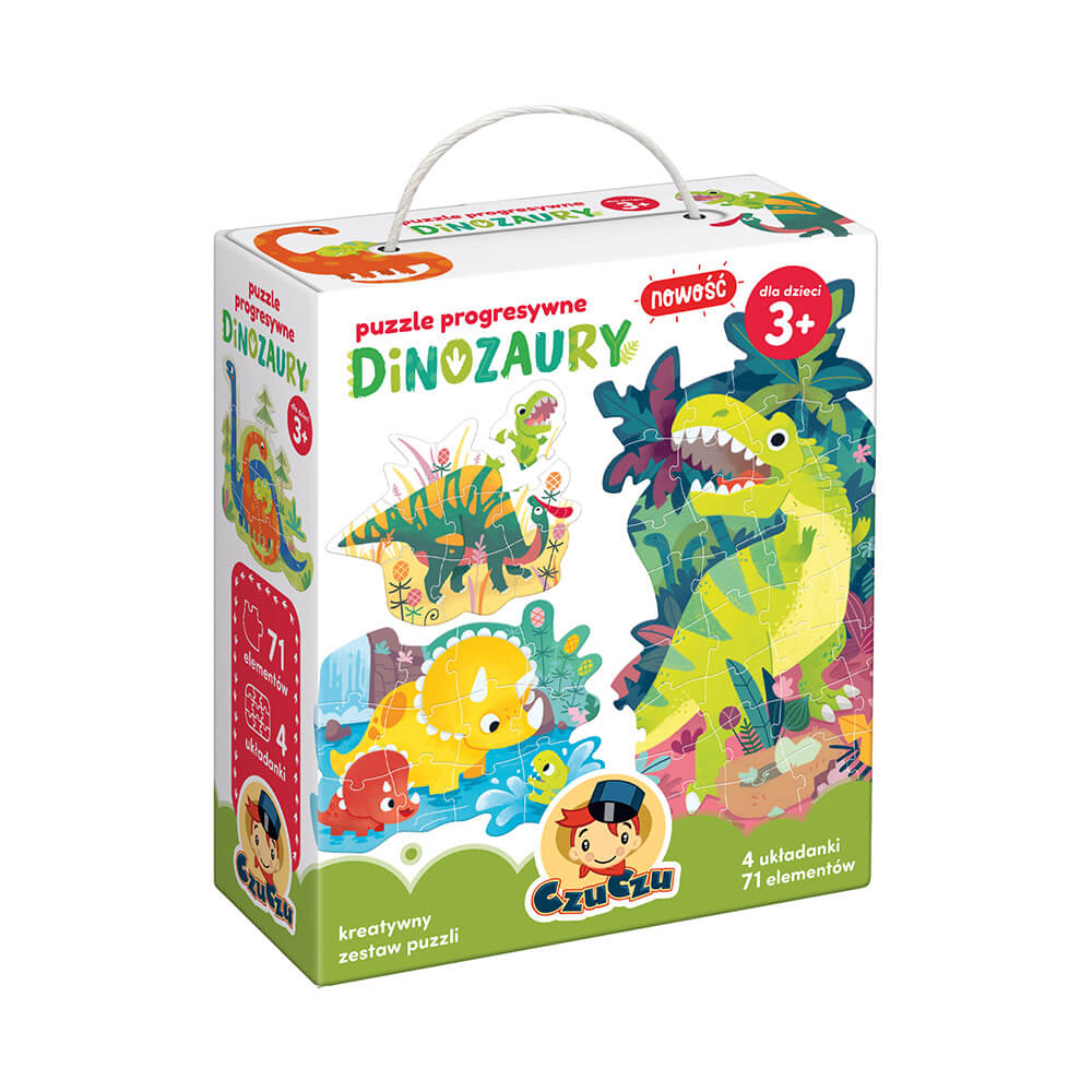 CzuCzu Puzzle progresywne dla dzieci Dinozaury