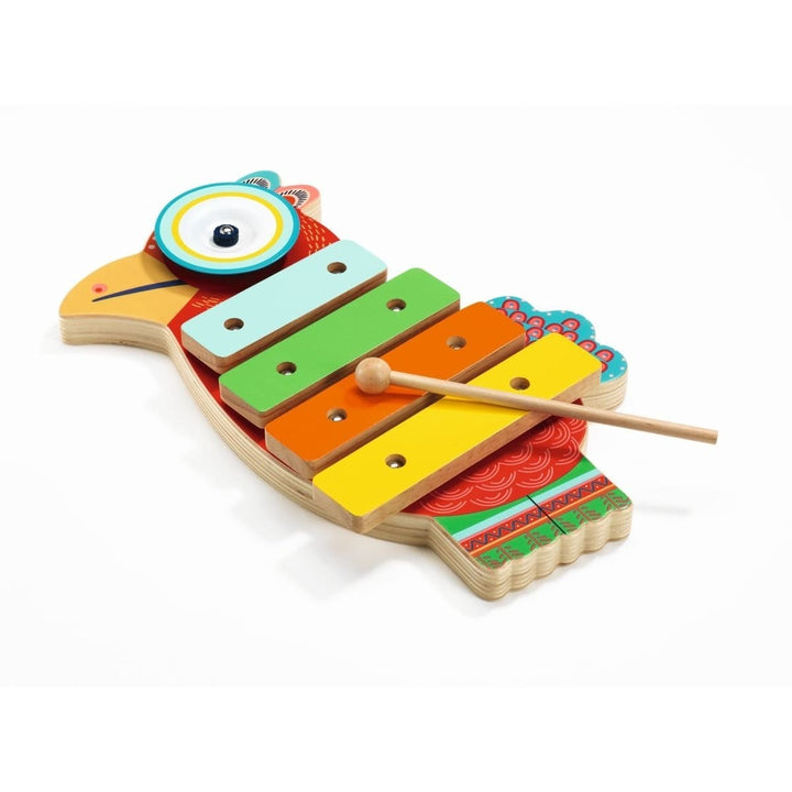 Djeco Drewniane instrumenty dla dzieci Cymbałki Papuga
