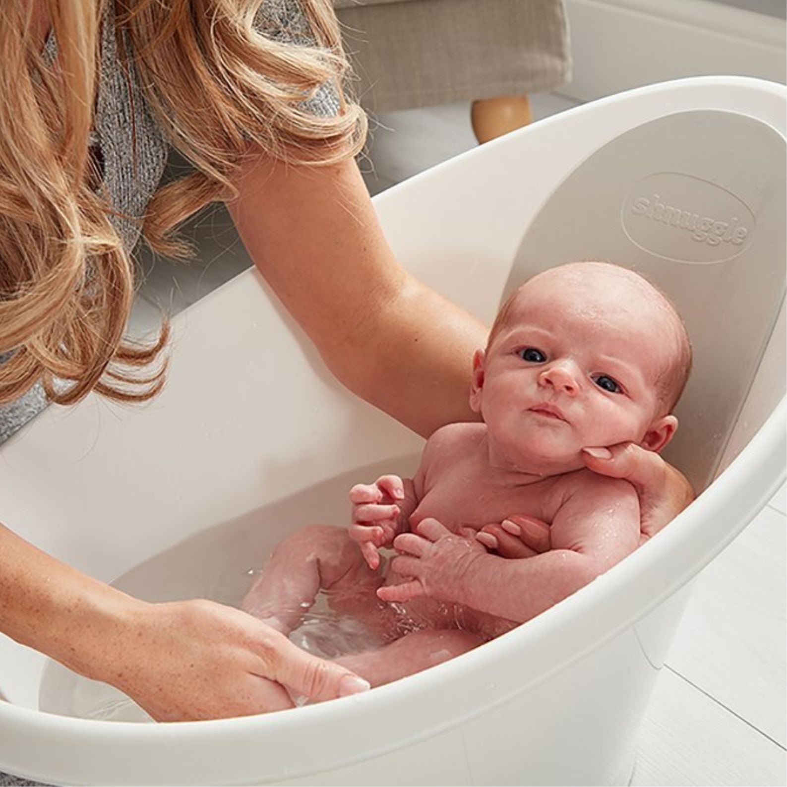 Shnuggle Wanienka dla Niemowlaka z Odpływem Baby Taupe