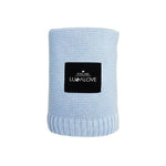 Lullalove Bambusowy koc 120x100 cm baby blue - 4kidspoint.pl