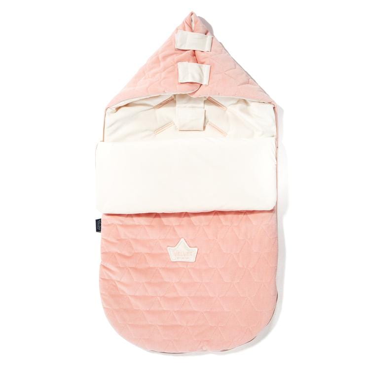 La Millou Śpiworek S Stroller Bag Premium Velvet Collection  Powder Bright & Rafalleo