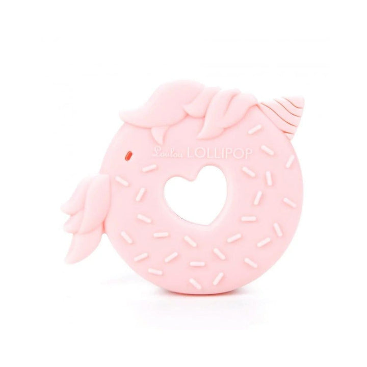 Loulou Lollipop Gryzak silikonowy Unicorn Donut Różowy