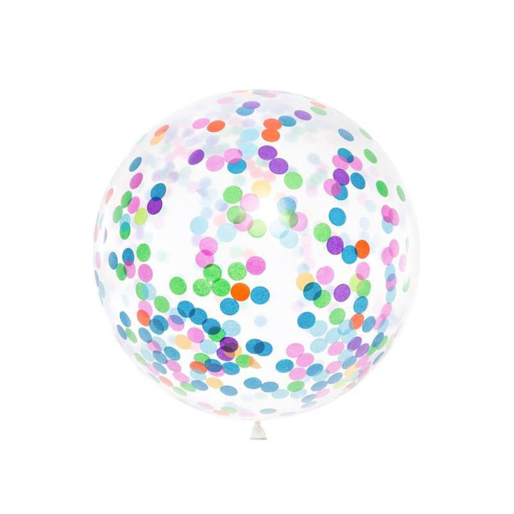 Party Deco Balon z okrągłym konfetti 1m - 4kidspoint.pl