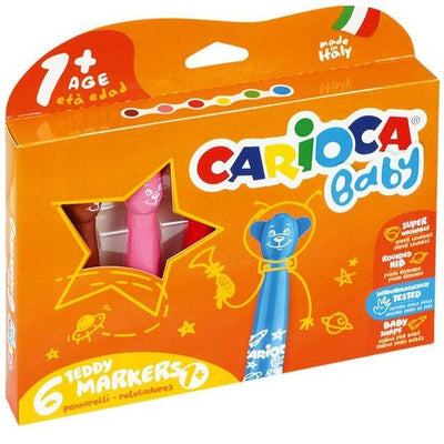 Carioca Mazaki dla najmłodszych Misiaki 6 kolorów 1+ - 4kidspoint.pl