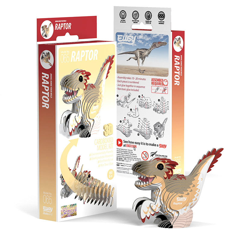 EUGY Puzzle 3D dla dzieci Układanka Dinozaur Raptor