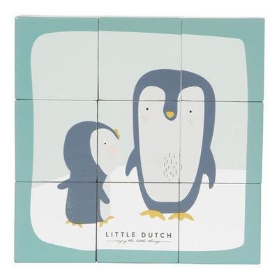 Puzzle kostki 9 elementów zwierzątka Little Dutch