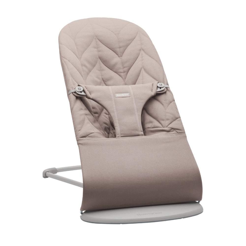 BABYBJORN Leżaczek dla niemowlaka BLISS COTTON Petal Quilt Piaskowy Szary