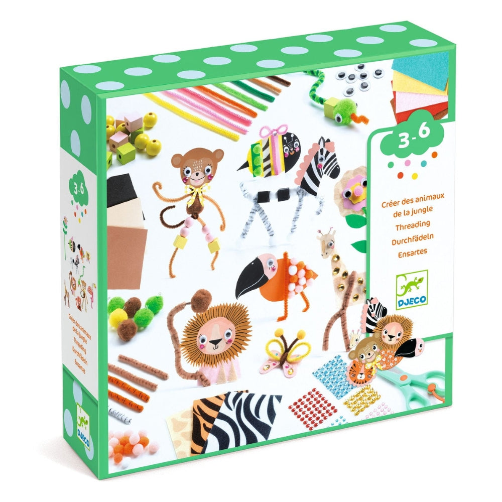 Djeco Zestaw artystyczny dla dzieci kreatywne pudełko dżungla