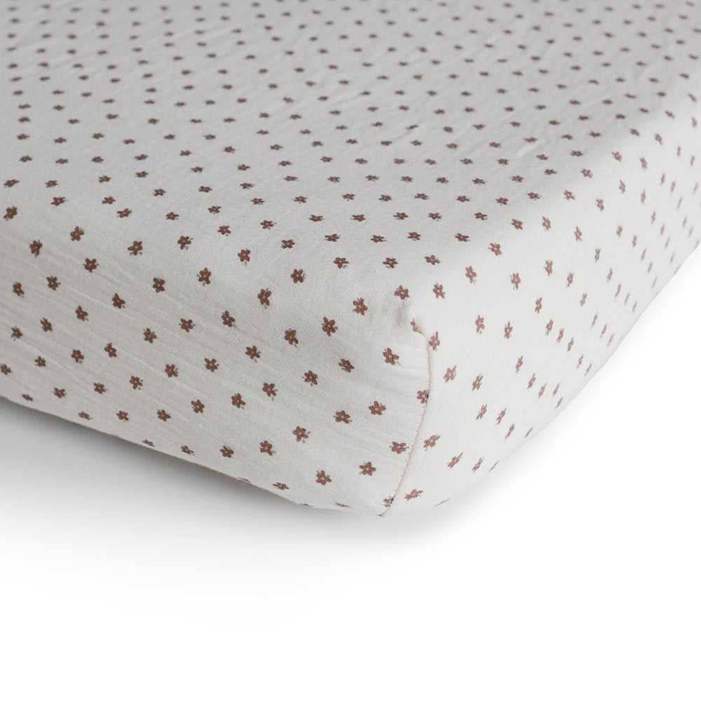 Mushie Prześcieradło do Łóżeczka 60 x 120 Bloom Medium