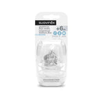Suavinex Smoczek do butelek S1 roz.M silikon 2 szt. 6 msc+