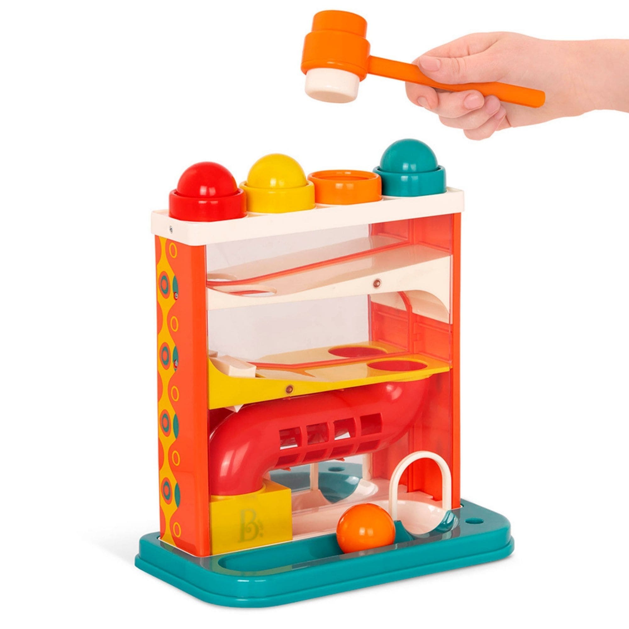 B.Toys Kulodrom z młotkiem nowa wersja kolorystyczna - 4kidspoint.pl