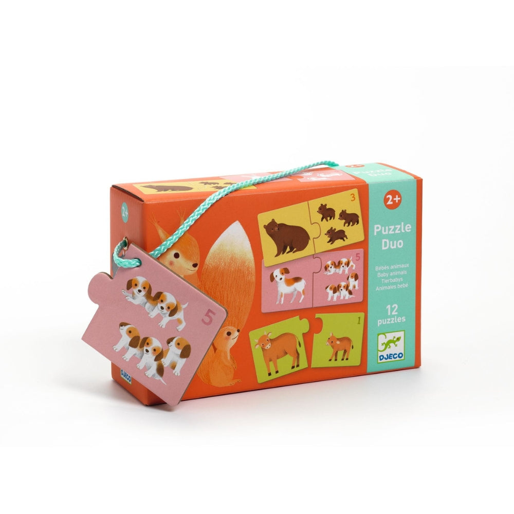 Djeco Puzzle dla dzieci duo mamy i dzieci zwierzątka