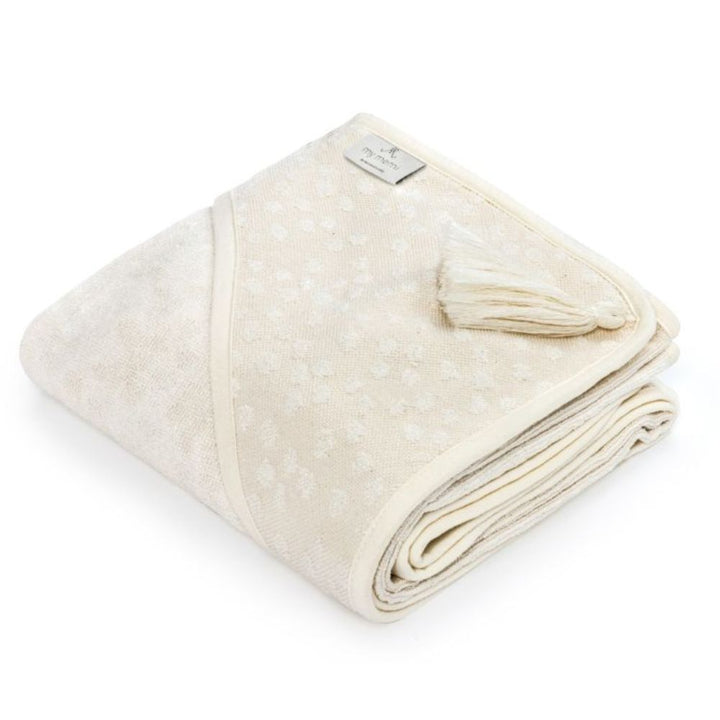 Memi Bambusowy ręcznik dla niemowlaka Cream Boho Dots