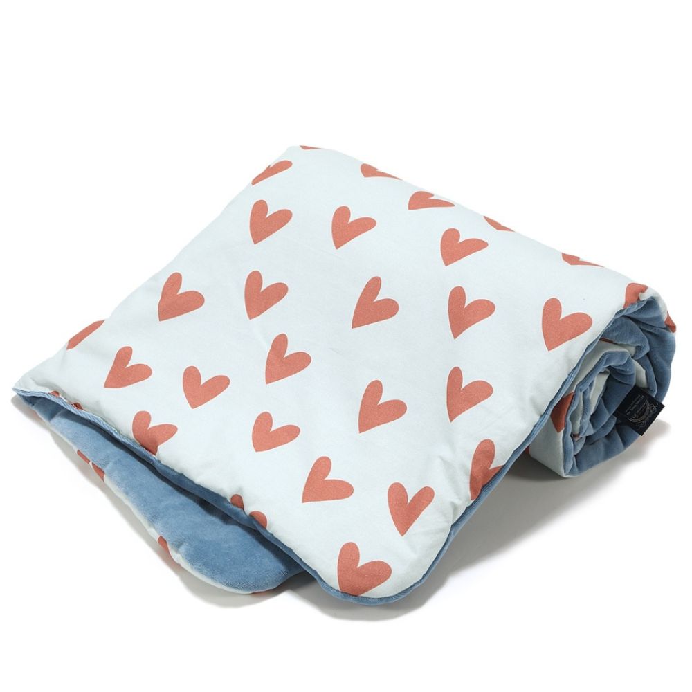 La Millou Kocyk dla dziecka Cotto M 80 x 100 cm Heartbeat Blue