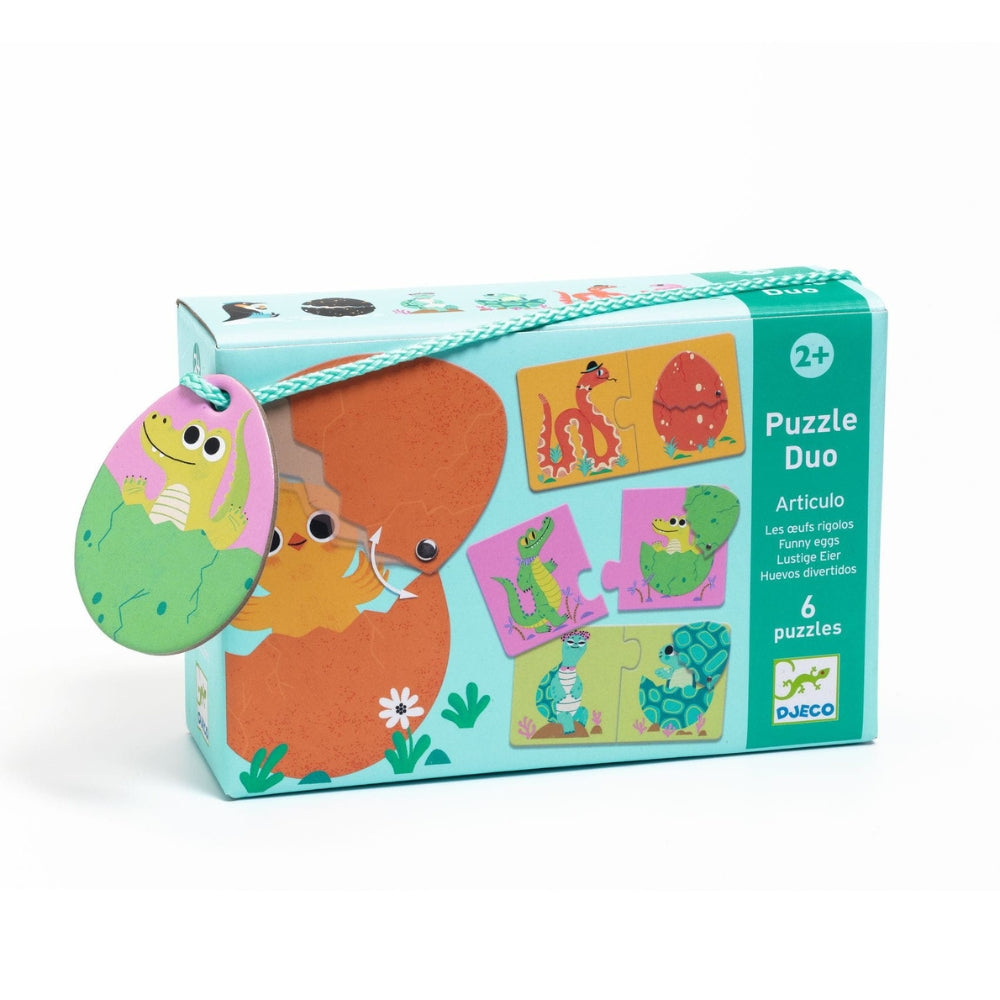 Djeco Puzzle dla dzieci duo Zabawne Jajka