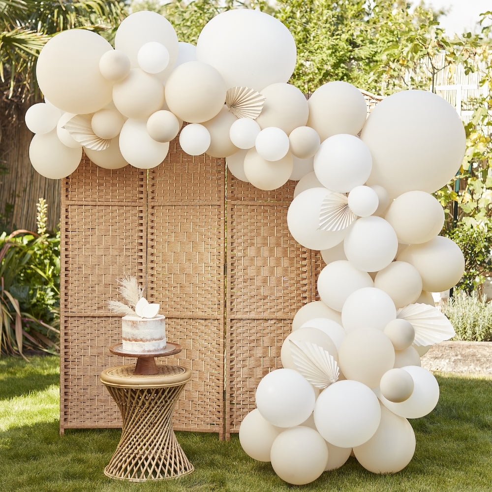 Gingerray balony lateksowe Girlandy White & Cream