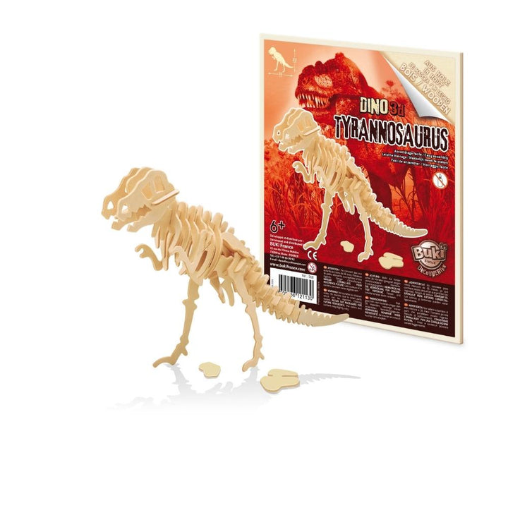 Buki Drewniany model Szkielet dinozaura Tyranozaur