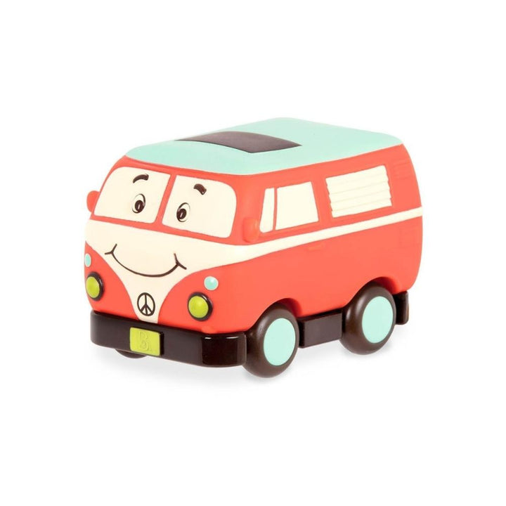 B.Toys Trzy miękkie autka z napędem - Radiowóz, Bus, Pickup