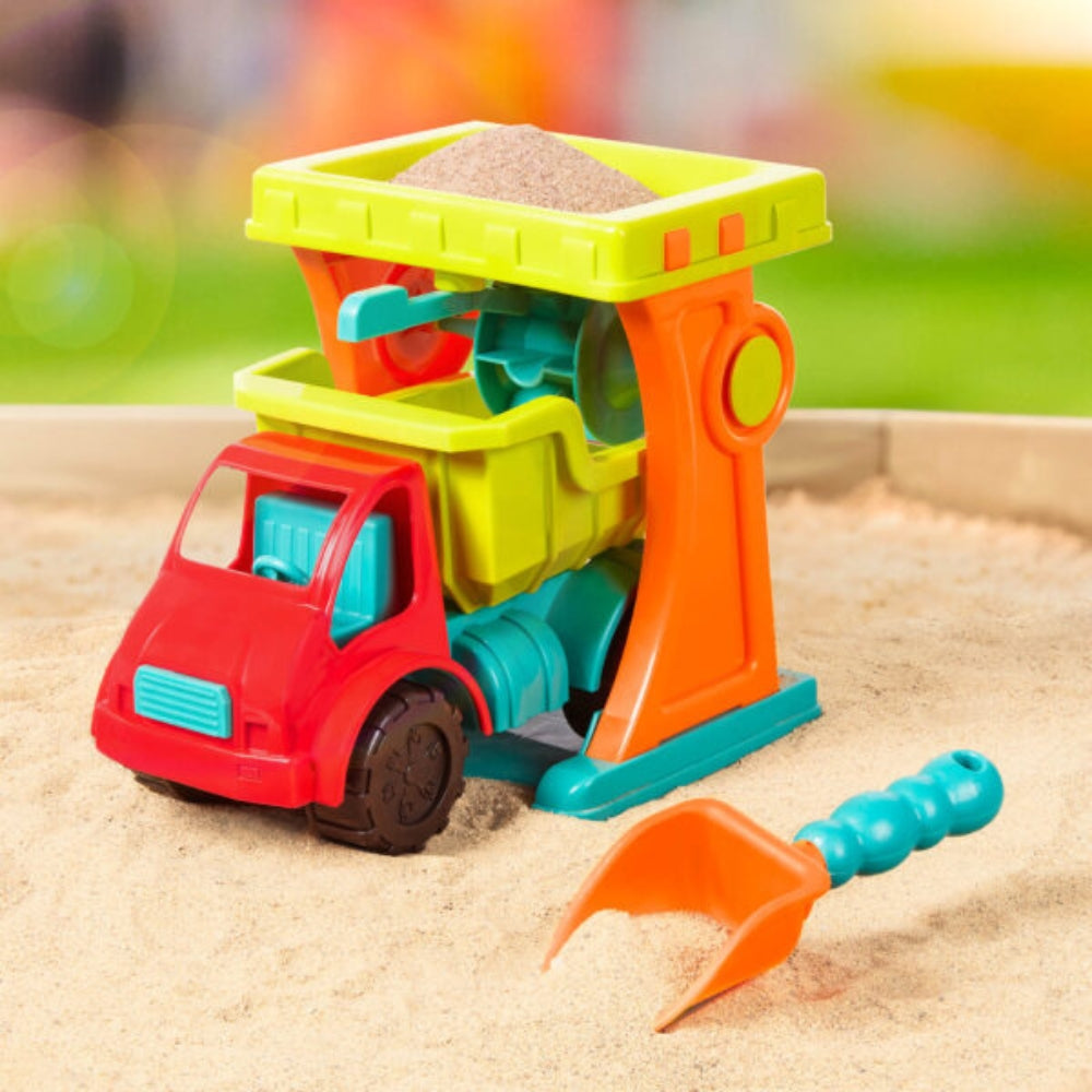 B.toys Zabawki do piasku autko dla dzieci Sandy Sifter Set
