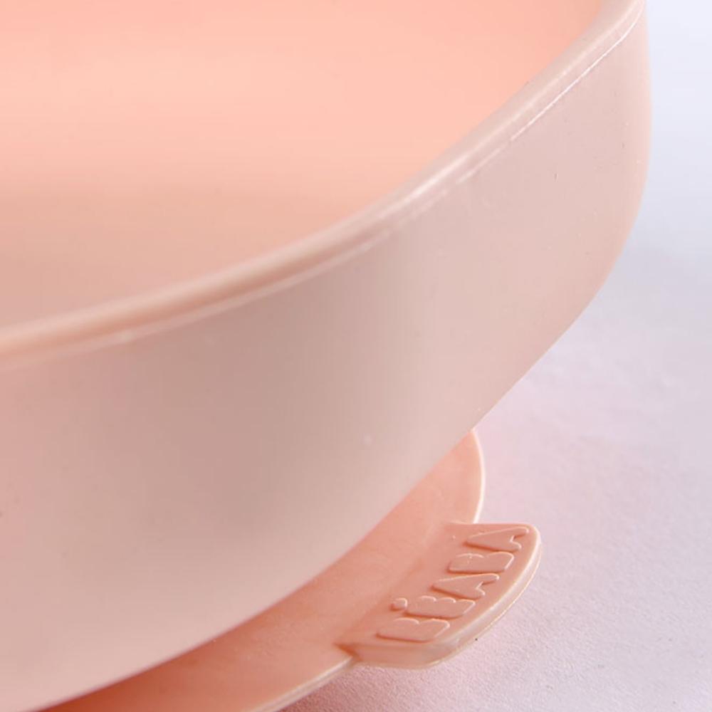Beaba Silikonowy talerzyk z przyssawką pink