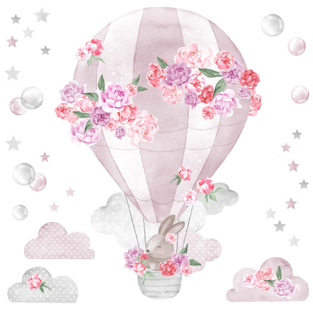 PASTELOVELOVE naklejki na ścianę dla dzieci balon różowy