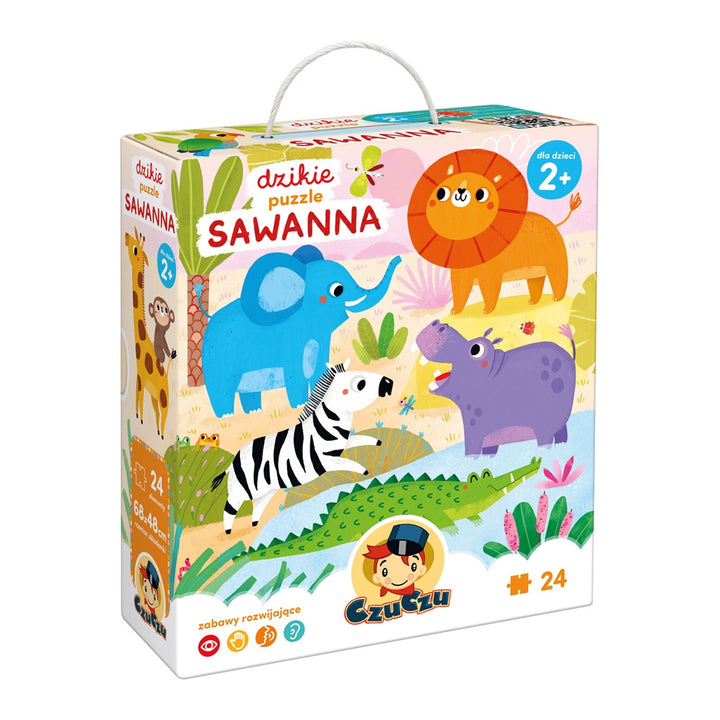 Czuczu Dzikie puzzle dla dzieci Sawanna