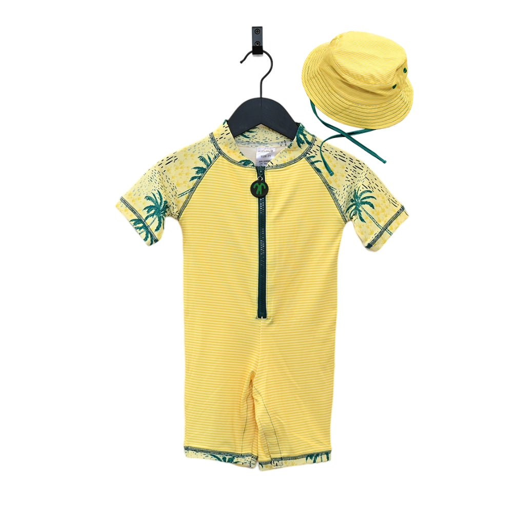 Ducksday Jednoczęściowy strój kąpielowy dla dziecka + bucket hat Cala rozmiar 86