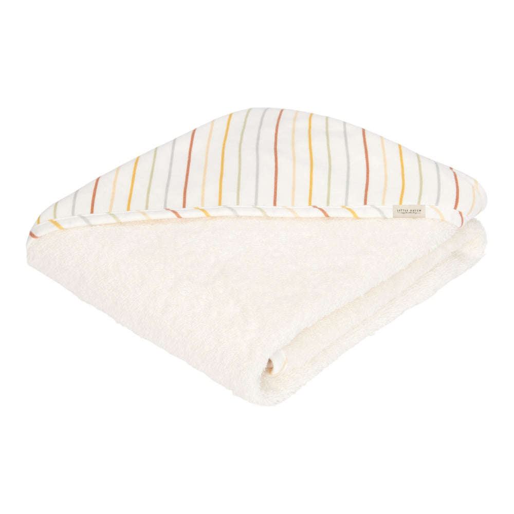 Little Dutch Bawełniany ręcznik dla niemowlaka duży Vintage Sunny Stripes