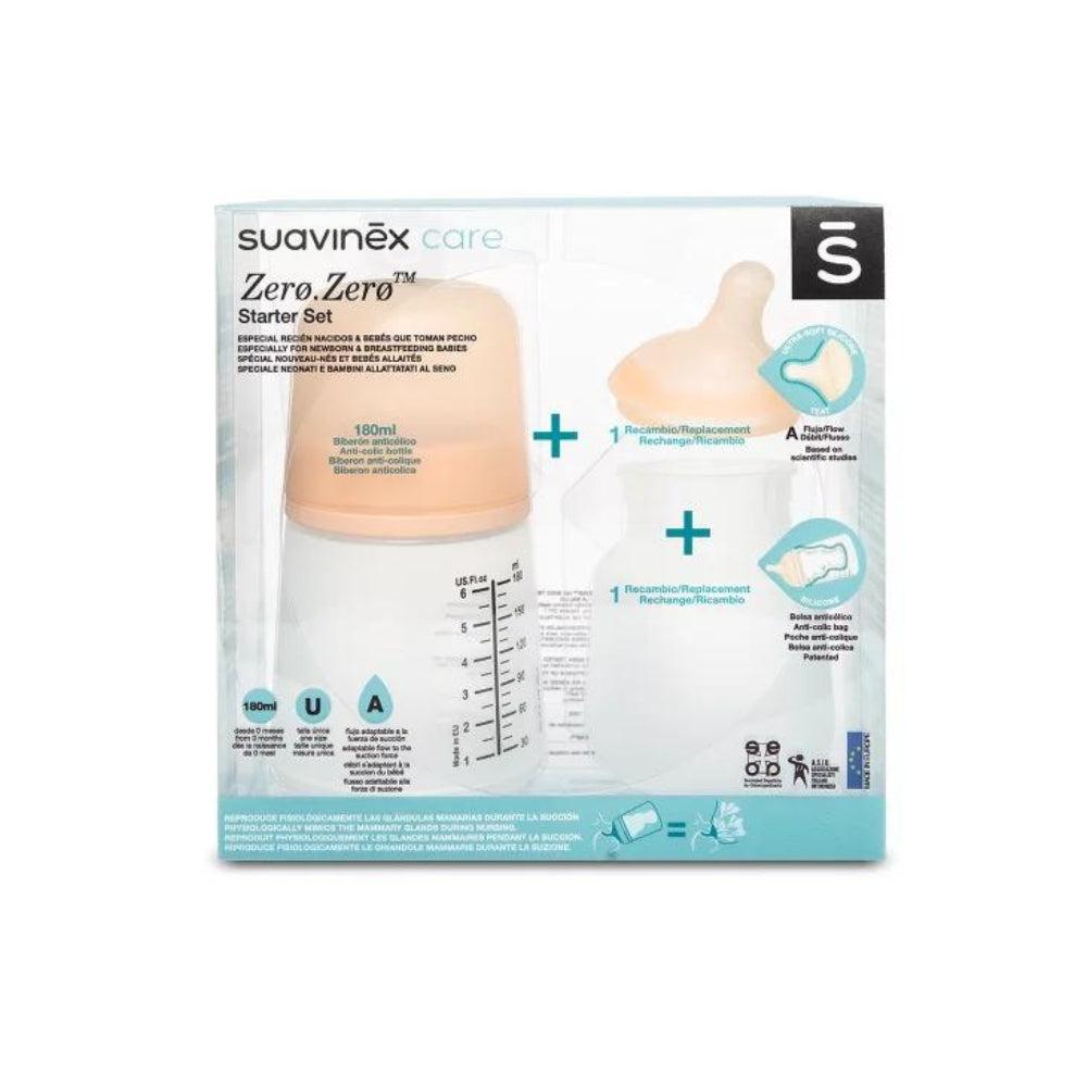 Suavinex Zestaw startowy butelka Zero Zero 180 ml