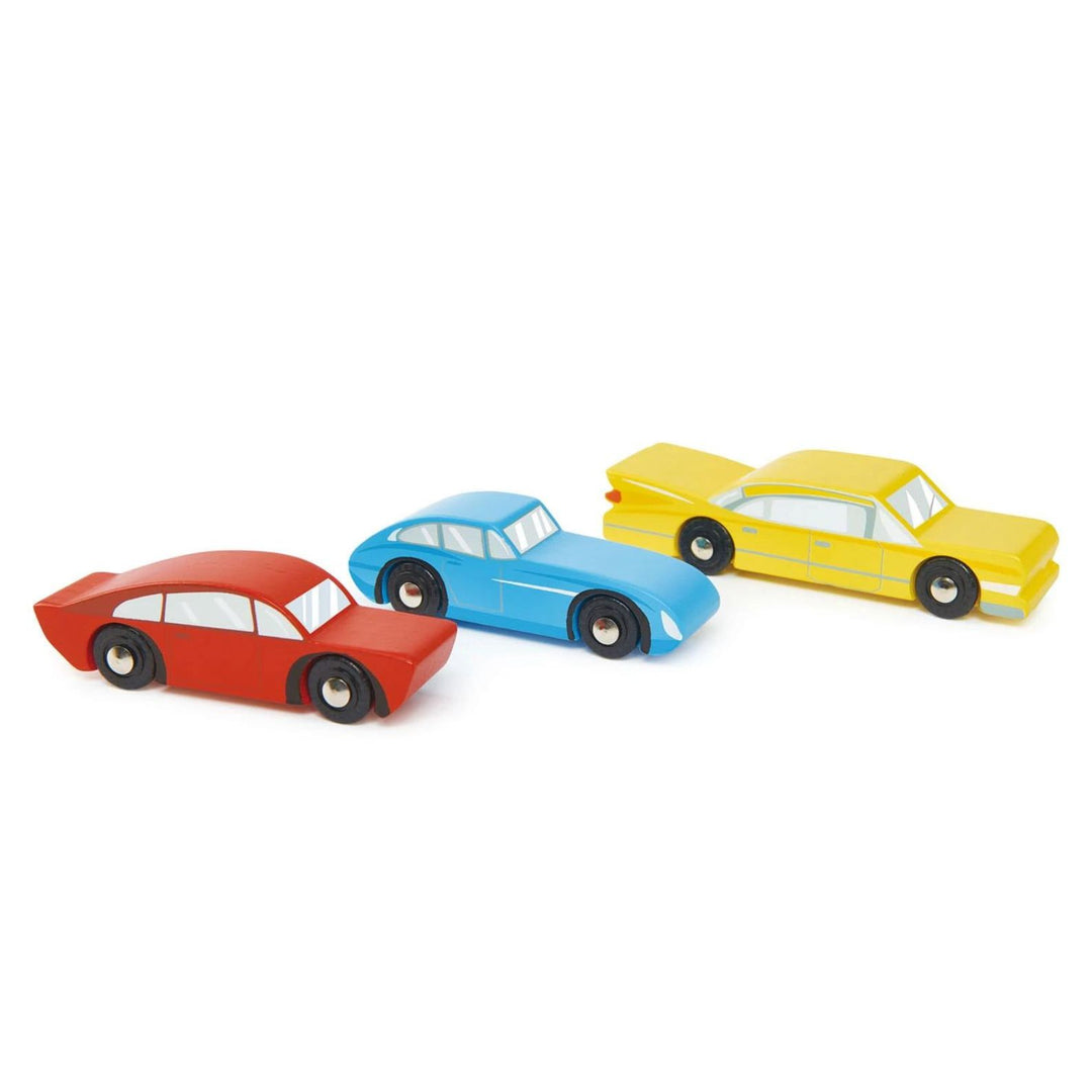 Tender Leaf Toys Drewniane samochody retro 3 sztuki