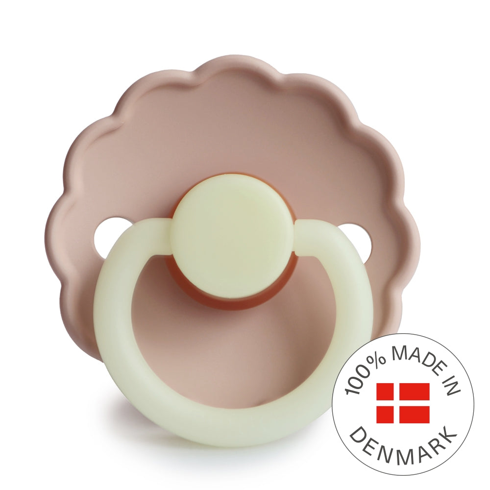 Frigg Smoczek dla niemowlaka kauczukowy Daisy Blush Night 0+