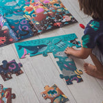 Janod Świecące puzzle dla dzieci z mini lampką UV Ocean 24 el. - 4kidspoint.pl