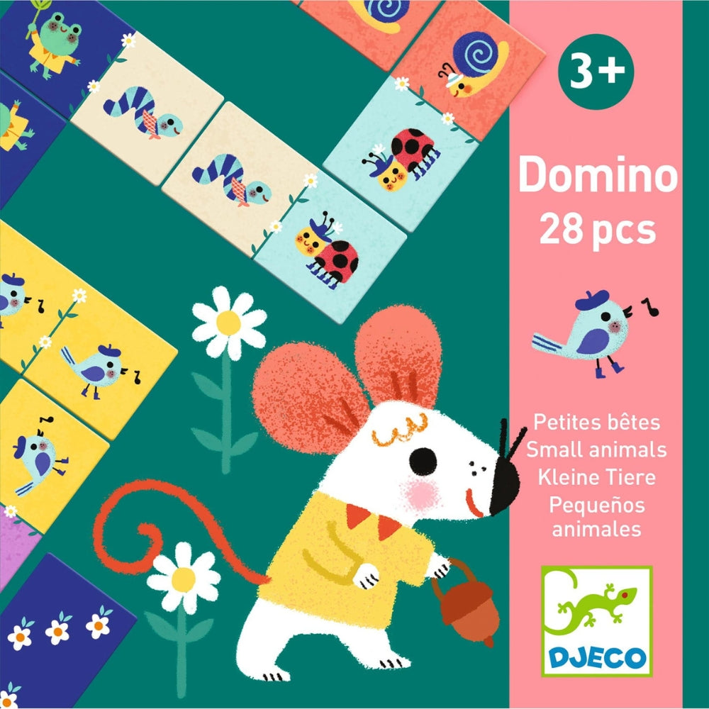 Djeco Domino dla dzieci Małe zwierzątka