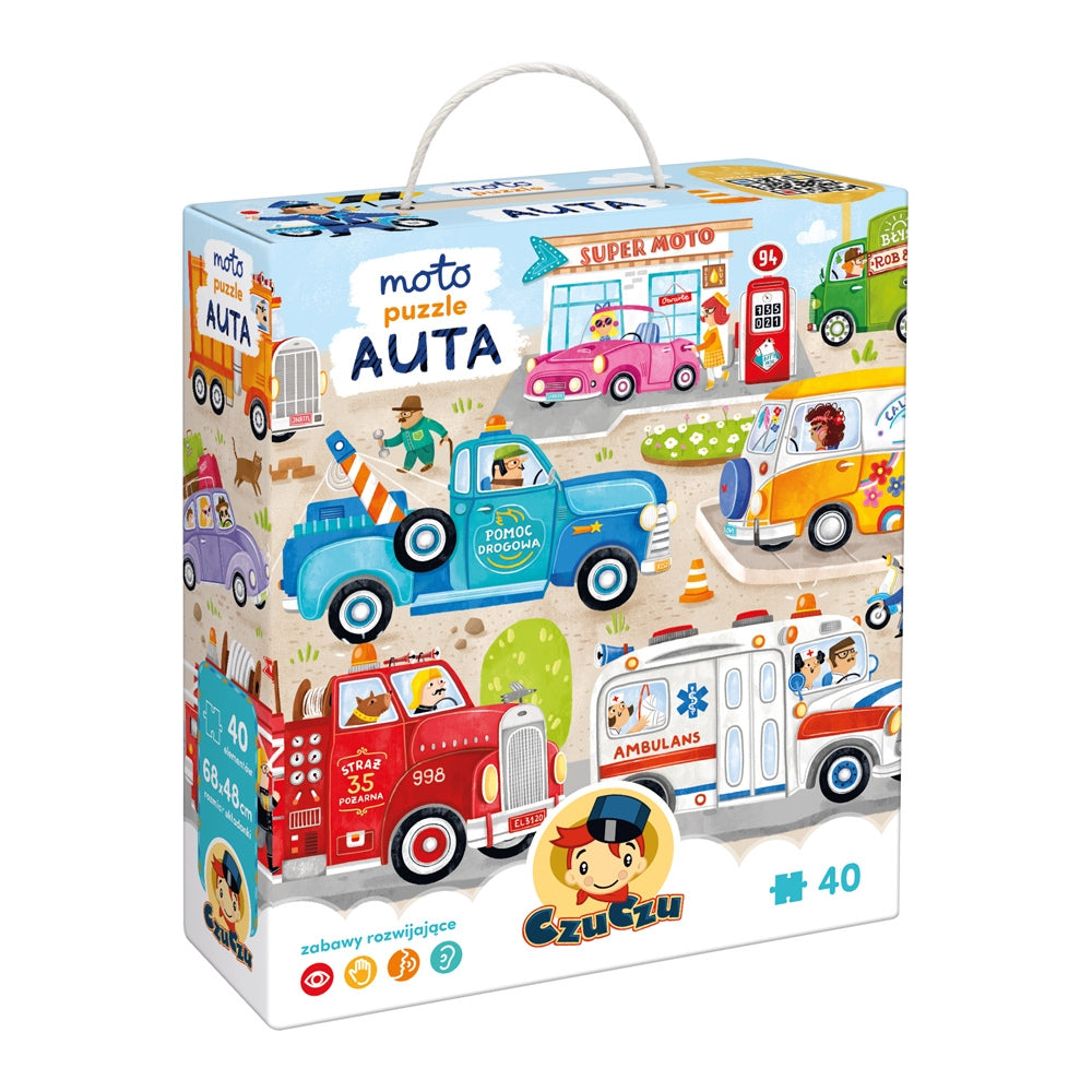 CzuCzu Moto puzzle dla dzieci Auta 3+