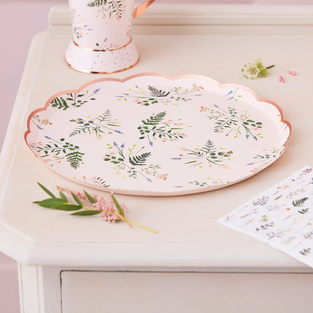 Gingerray Talerzyki papierowe Floral Tea Party Paper Plates