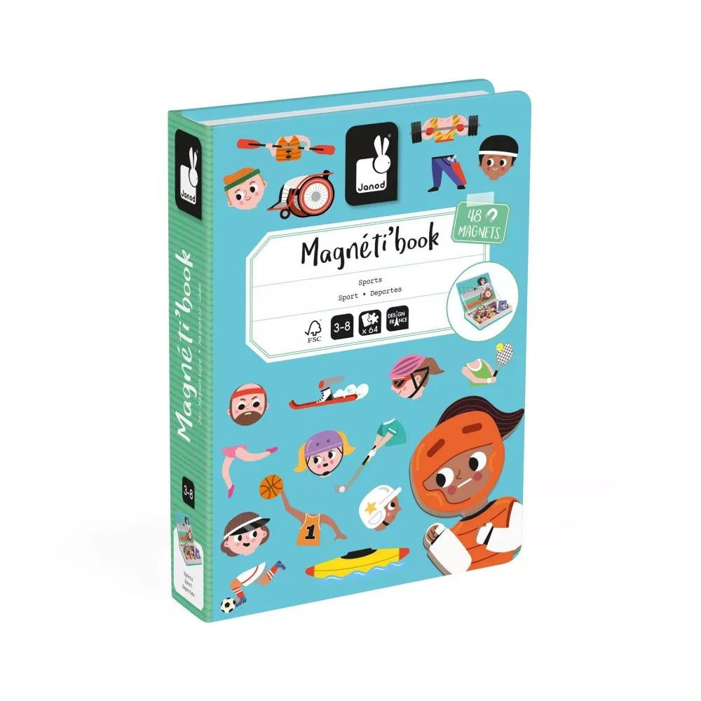 Janod Magnetyczna układanka Magnetibook Sport