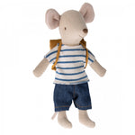 Maileg maskotka mysz Tricycle Big brother with bag