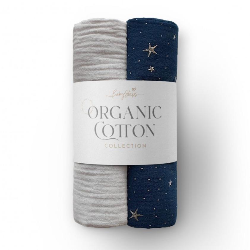 Baby Steps Otulacz muślinowy Night Sky 2-pak - 4kidspoint.pl