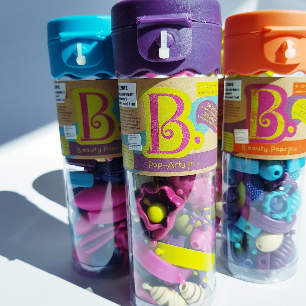 B. Toys Koraliki kreatywny zestaw do robienia biżuterii 50 elementów Fiolet - 4kidspoint.pl