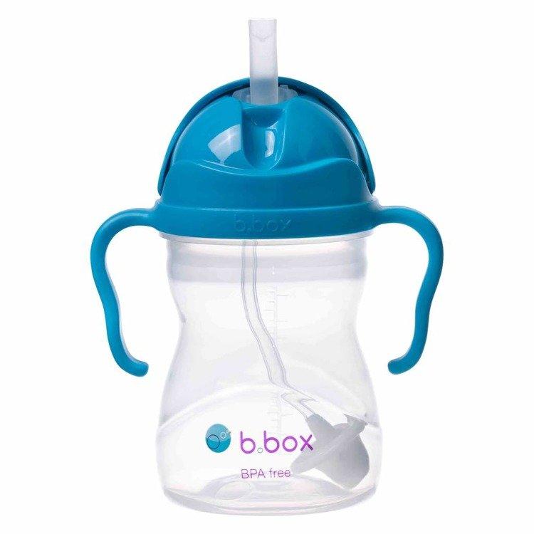 b.box bidon z obciążoną słomką niekapek kobaltowy - 4kidspoint.pl