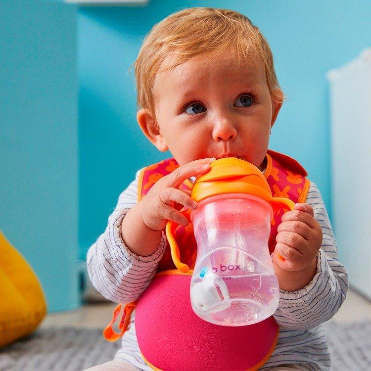 b.box bidon z obciążoną słomką niekapek winogronowy - 4kidspoint.pl