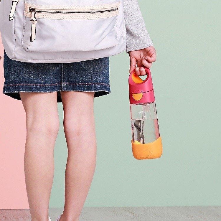 b.box Tritanowa butelka bidon ze słomką 450 ml Lemon Sherbet - 4kidspoint.pl