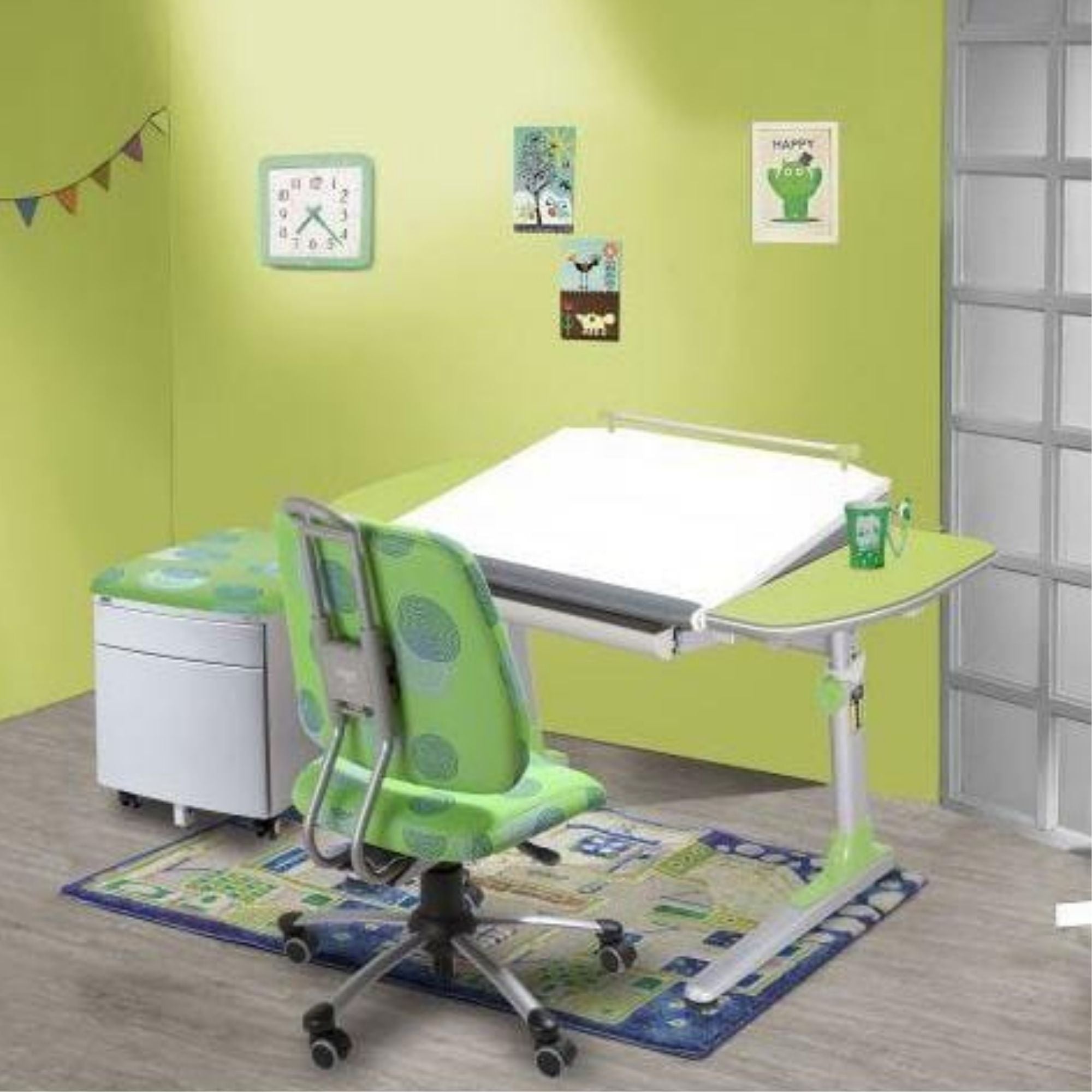 Mayer Ergonomiczne krzesło rosnące z dzieckiem Actikid A3 zielono/szare
