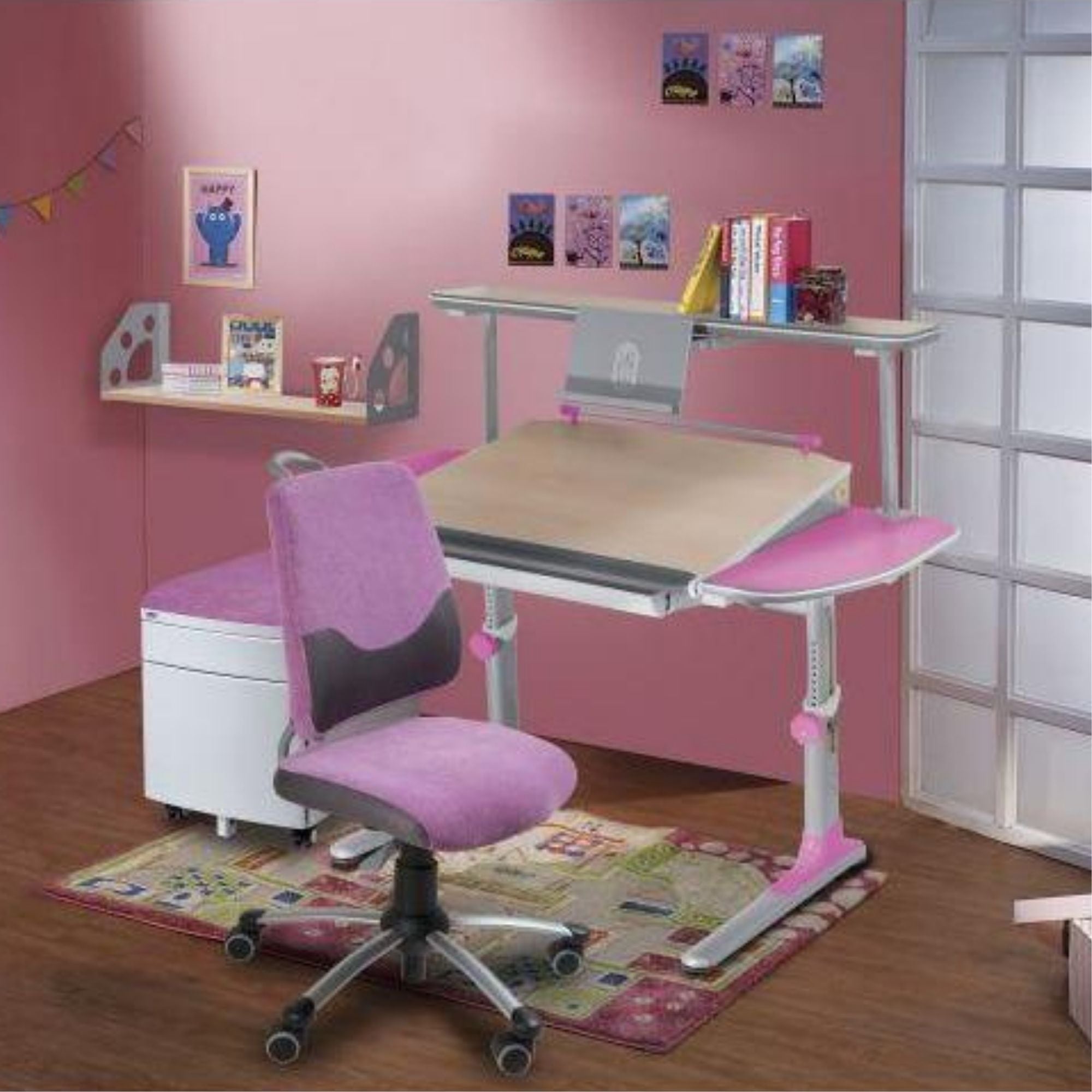 Mayer Ergonomiczne krzesło rosnące z dzieckiem Actikid A3 czerwono/szare