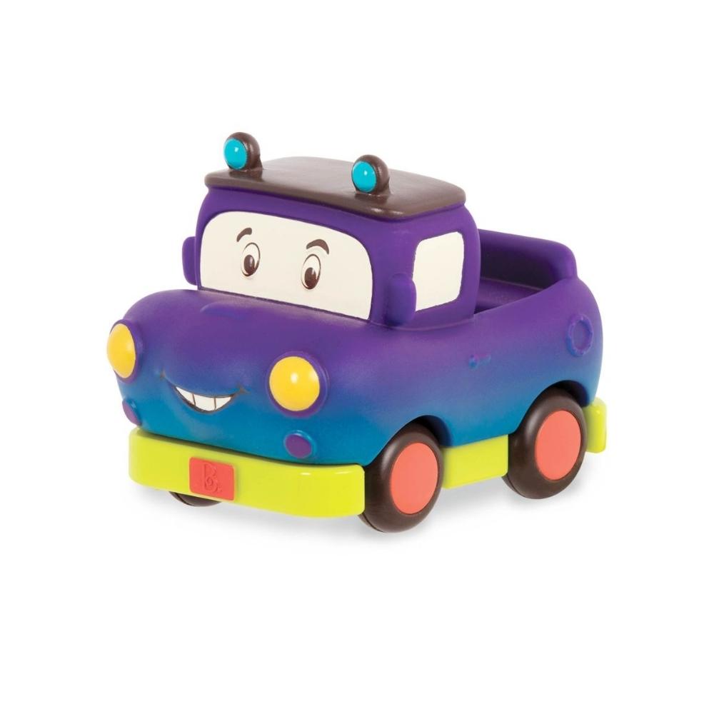 B.Toys Trzy miękkie autka z napędem - Radiowóz, Bus, Pickup