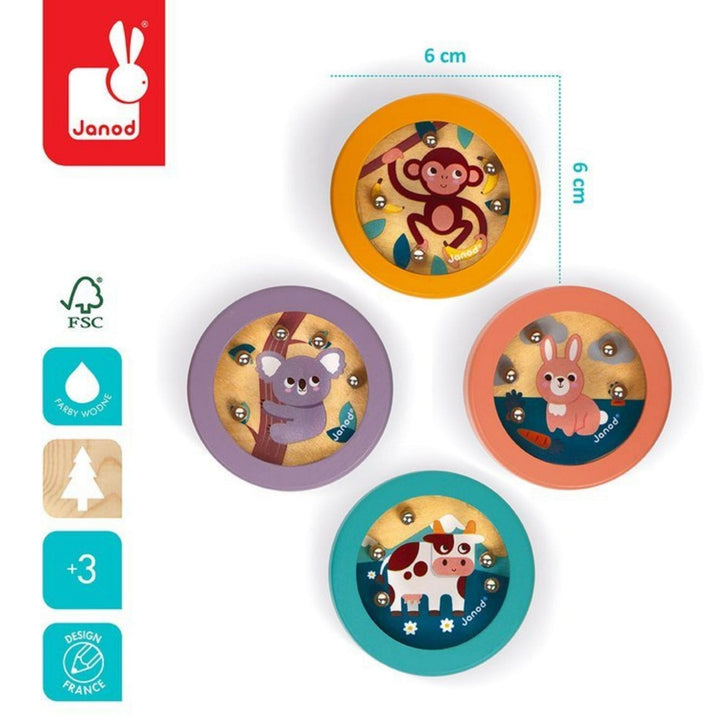 Janod Gra zręcznościowa dla dzieci z kuleczkami Pocket 3+ - 4kidspoint.pl