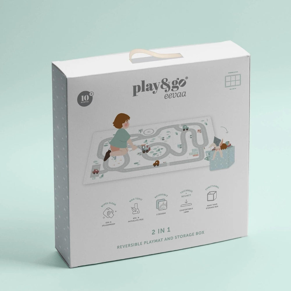 Play&Go Dwustronna Mata dla dzieci Mapa drogowa/Ikony