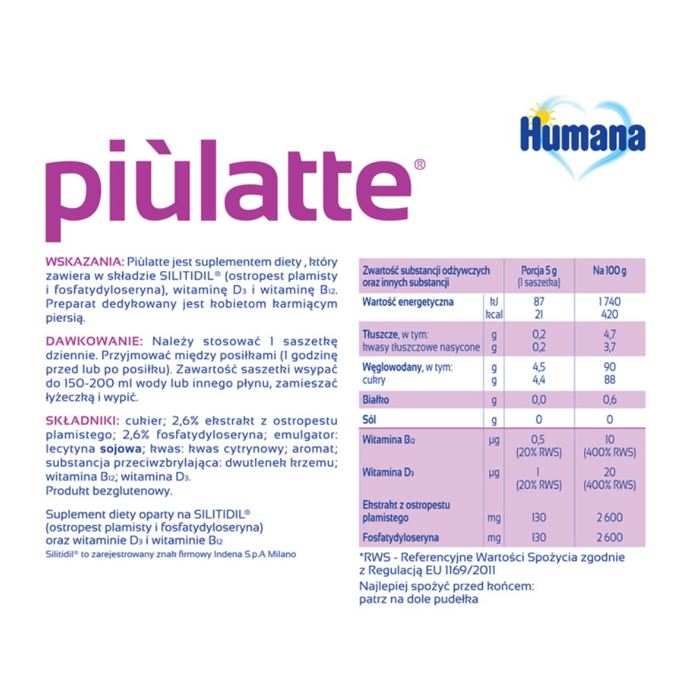 Humana Piulatte suplement dla matek karmiących na laktację